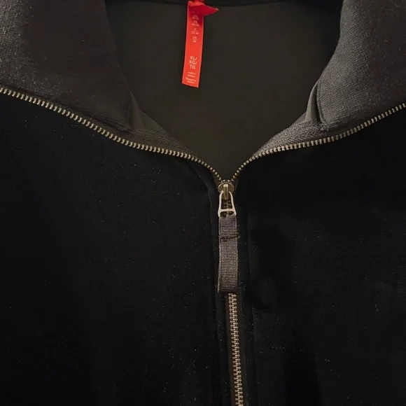 Spanx EUC Velour Quarter Zip Big Collared Jacket size XL - Picture 6 of 8